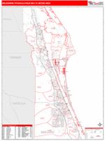 Melbourne Titusville Palm Bay Metro Area Wall Map